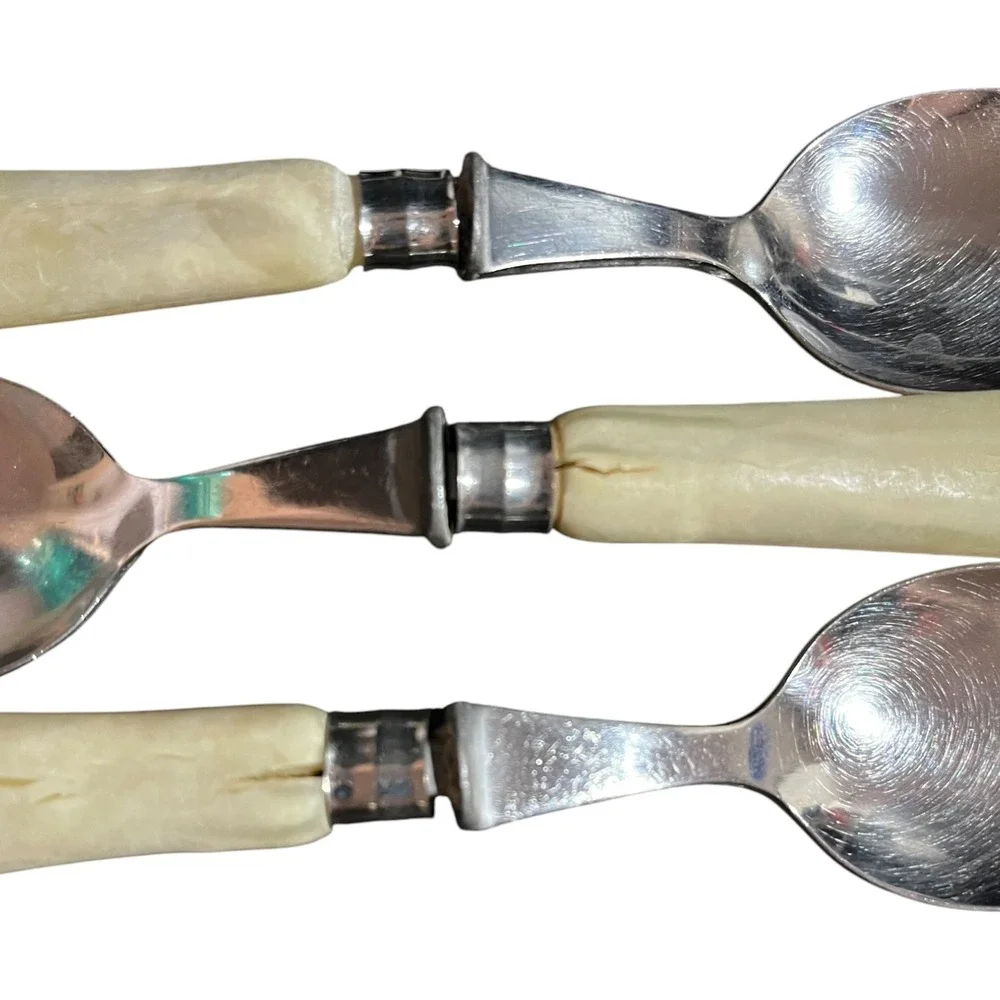 Rare Jean Dubost Laguiole French Flatware 20pc Set Marbled Handles Mixed Designs